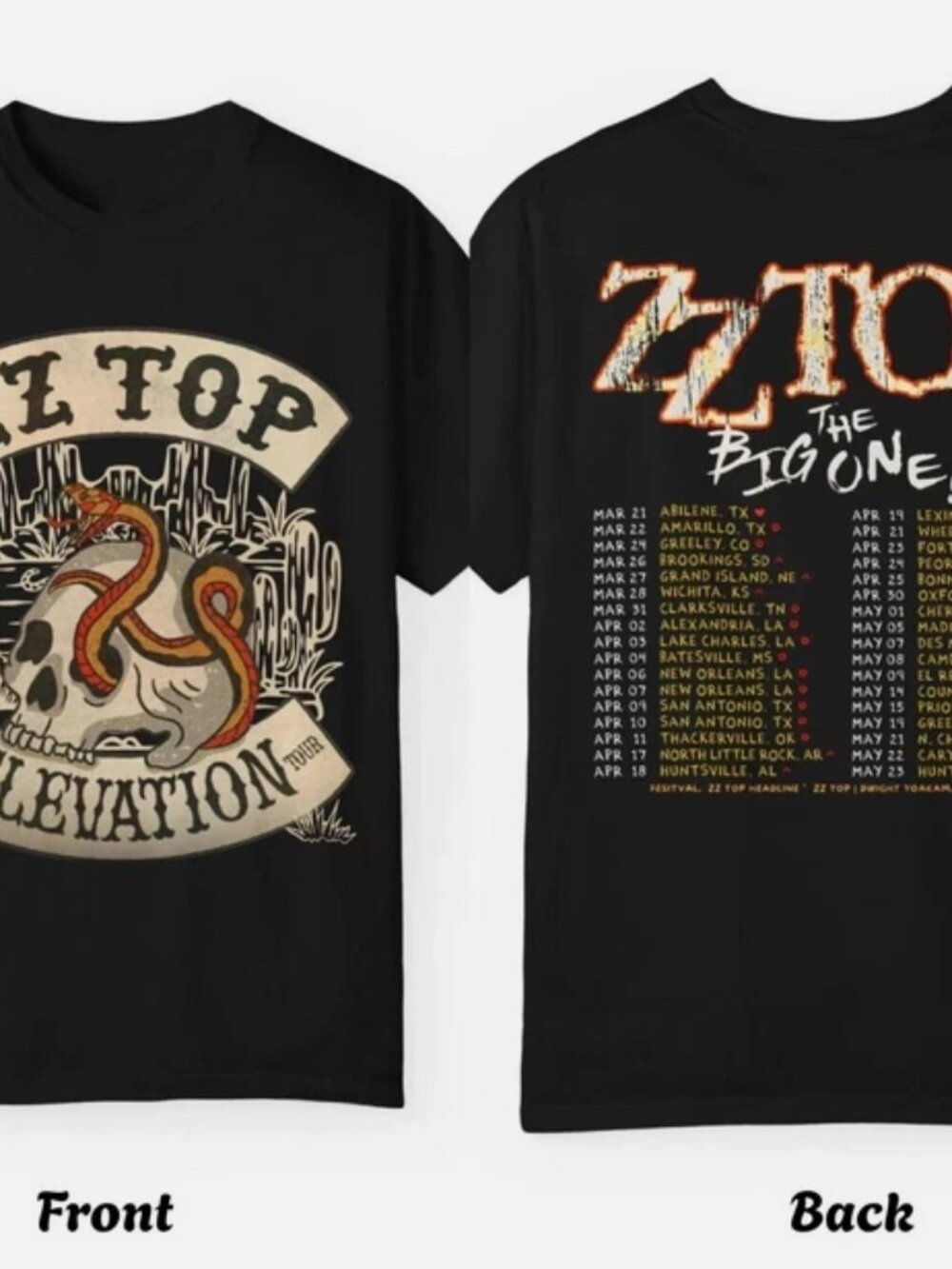 ZZ Top The Big One Tour 2026 T-Shirt 257